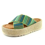 Klapki i japonki damskie - Klapki damskie BOHO UNISA CAROLIN wkładka skóra - miniaturka - grafika 1