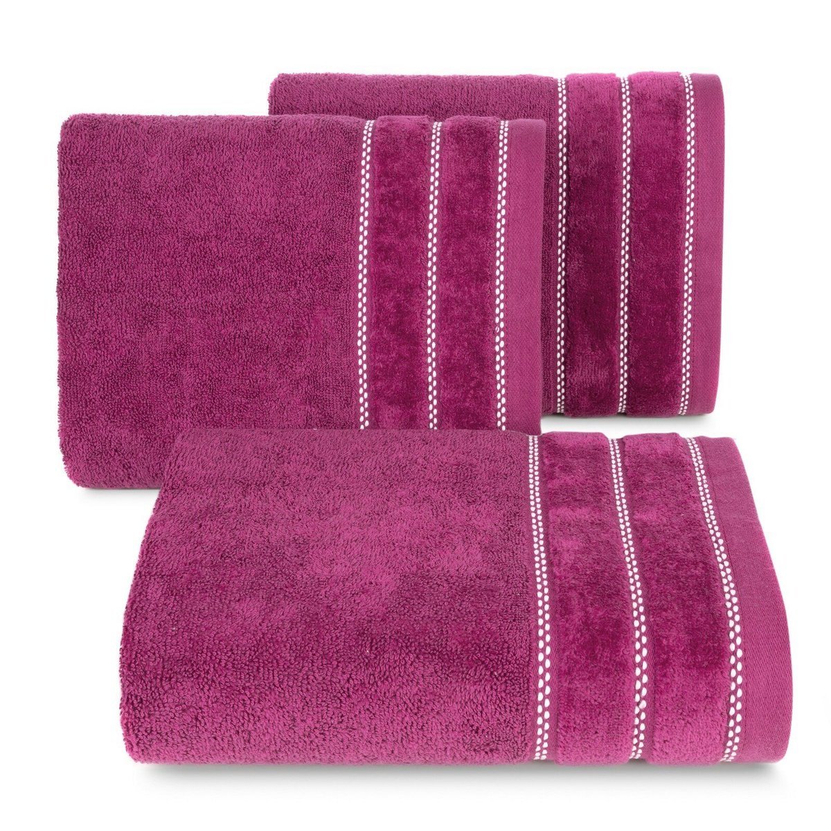 Ręcznik Dona 30x50 cm amarantowy szybkoschnący i elegancki