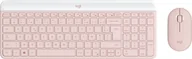 Zestawy myszka + klawiatura - Logitech 920-011316 klawiatura Dołączona myszka Biuro RF Wireless AZERTY Francuski Różowy 920-011316 - miniaturka - grafika 1
