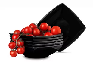 Talerz głęboki 6szt. czarny EPIRI Konsimo - Talerze - miniaturka - grafika 1
