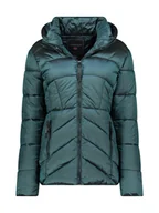 Kurtki damskie - Geographical Norway Kurtka zimowa "Blanche" w kolorze ciemnozielonym - miniaturka - grafika 1