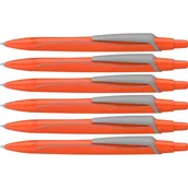 Długopisy - Schneider 131926 Reco Neon Edition długopis (z tworzywa sztucznego pochodzącego z recyklingu, wyróżniony niebieskim aniołem, kolor wkładu: niebieski) neonowy pomarańczowy, 6 sztuk - miniaturka - grafika 1