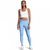 Legginsy - Damskie legginsy treningowe Under Armour Heatgear Rib Legging - niebieskie - miniaturka - grafika 1