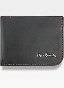 Pierre Cardin, Portfel skórzany męski, Tilak35 8804, czarny/czerwony, ochrona RFID - Portfele - miniaturka - grafika 1