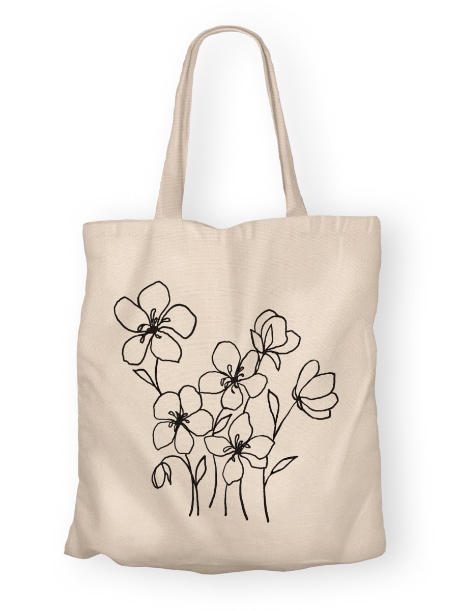 Torba bawełniana z nadrukiem polne kwiaty