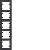 Klawisze i ramki - Hager LUMINA INTENSE RAMKA 5-KROTNA PIONOWA CZARNA WL5653 - miniaturka - grafika 1