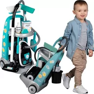 Zabawy w naśladowanie dorosłych - Wózek do sprzątania z odkurzaczem + 9 akcesoriów - miniaturka - grafika 1