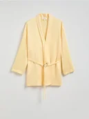 Marynarki i żakiety damskie - Reserved - Marynarka z ozdobnym wiązaniem - jasnożółty - miniaturka - grafika 1