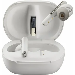 Poly Voyager Free 60+ UC w kolorze białego piasku + adapter USB-A BT700 - Słuchawki - miniaturka - grafika 1