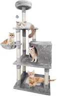 Drapaki dla kotów - Wielofunkcyjny drapak dla kota 89x45x148cm z hamakiem i altanką - miniaturka - grafika 1