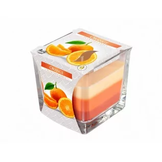 Świece - Świeczka w szkle Tęcza Pomarańcza, 170 g - grafika 1