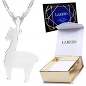 Łańcuszki - Naszyjnik srebrny łańcuszek z Alpaka Lama Zwierzę bff Zwierzęta SREBRO 925 - miniaturka - grafika 1