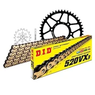 Części motocyklowe - Zestaw łańcuchów DID stal 520VX3 / 110 zapięcie na klips do Aprilia ETX 125 ccm rok prod. 1999-2001 - miniaturka - grafika 1