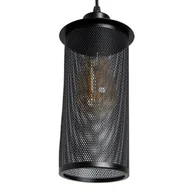 Lampy sufitowe - Wisząca lampa Midnight Abigali-ZAE27 Abigali siatka tuba czarna - miniaturka - grafika 1