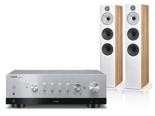 Yamaha R-N1000A (srebrny) + 603 S3 (dąb) - Zestawy stereo - miniaturka - grafika 1