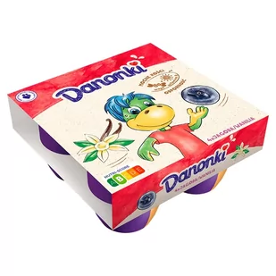 Danone Danonki Pół na Pół Serek jagoda wanilia 360 g (4 x 90 g) - Sery - miniaturka - grafika 1