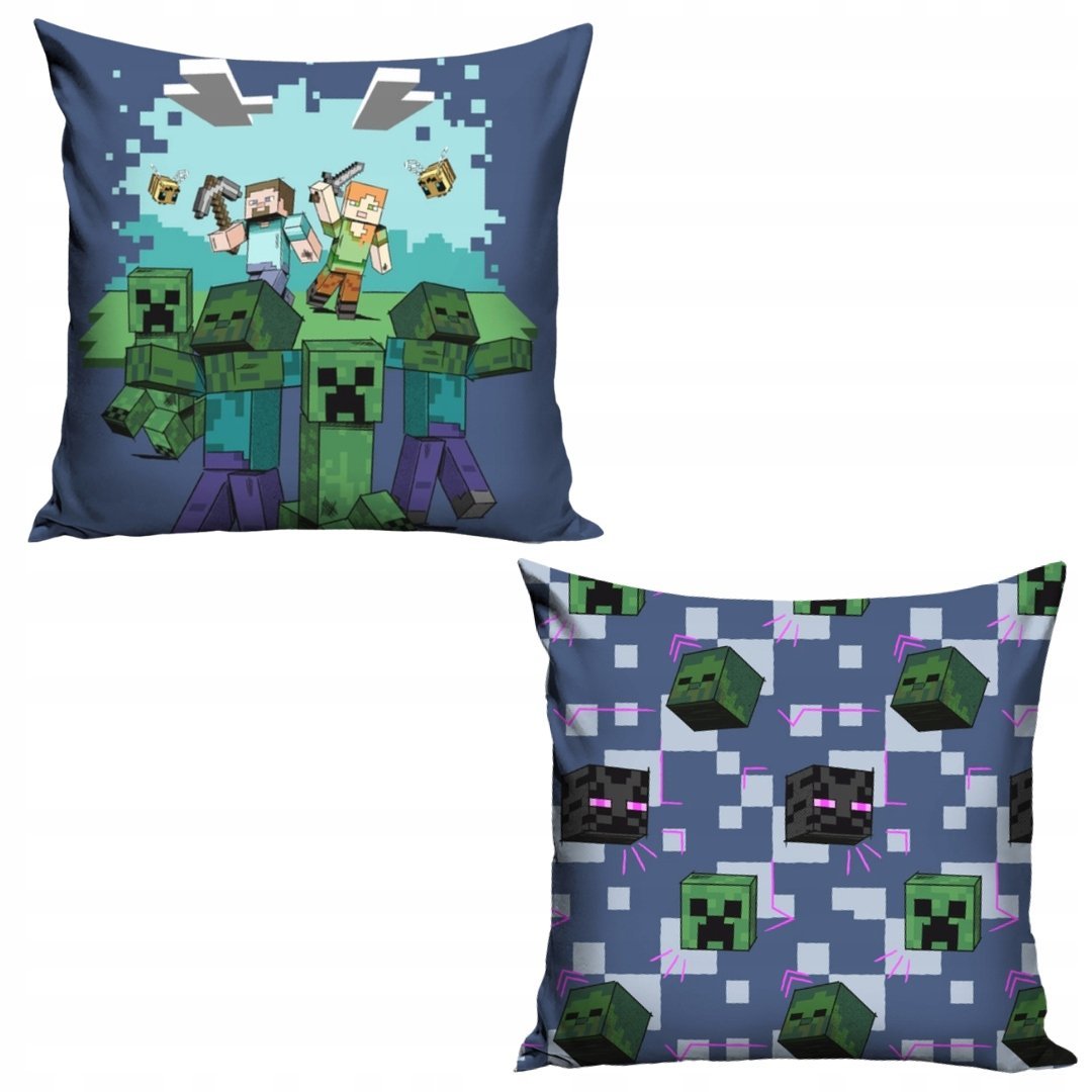 Poszewka Minecraft Dekoracyjna na Poduszkę Creeper Zombie Gaming