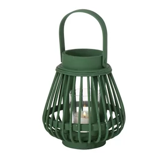 Bambusowy lampion Ilvie,16 cm, tealight - Świeczniki - miniaturka - grafika 1