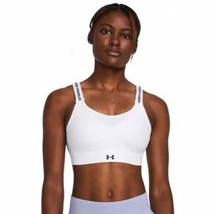 Biustonosz treningowy Under Armour UA Infinity High 2.0 Bra - biały - UNDER ARMOUR - Bielizna sportowa damska - miniaturka - grafika 1
