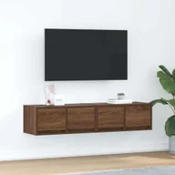 Szafki RTV - vidaXL Szafki RTV 2 szt. Brązowy dąb 60x31x25,5 cm Drewno klejone - miniaturka - grafika 1