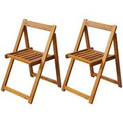 vidaXL Składane krzesła ogrodowe z drewna akacjowego, 2 szt.