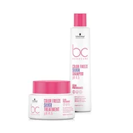 Zestawy kosmetyków damskich - Schwarzkopf BC Color Freeze Silver, zestaw ochładzający odcień blond, 250m + 200ml - miniaturka - grafika 1