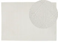 Dywany - Beliani Wełniany biały dywan 160 x 230 cm ELLEK - miniaturka - grafika 1