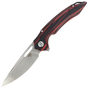 Nóż składany Bestech Ornetta Carbon Fiber / Red G10, Stonewash / Satin N690 by Kombou (BL02B) - Noże - miniaturka - grafika 1