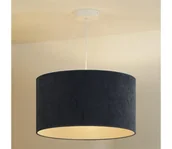 Lampy sufitowe - Duolla - Żyrandol na lince CORDUROY 1xE27/15W/230V ciemny śr. 40 cm niebieski - miniaturka - grafika 1