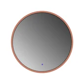 Lustra - Lustro okrągłe LED z poświatą i włącznikiem – miedziane - 80 cm - miniaturka - grafika 1