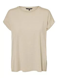 Koszulki i topy damskie - VERO MODA Damska koszulka Vmava Plain Ss Top Gajrs Noos, Irish Cream, S - grafika 1