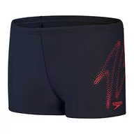 Kąpielówki dla chłopców - Speedo Boy's Hyper Boom Placement Aquashort kąpielówki, True Navy/Fed Red, 14 lat - miniaturka - grafika 1