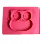 Miseczki i talerzyki dla dzieci - Talerzyk Dajar różowy silikon - miniaturka - grafika 1
