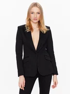 Marynarki i żakiety damskie - KARL LAGERFELD Marynarka 226W1400 Czarny Regular Fit - miniaturka - grafika 1
