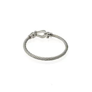 Bransoletka metalowa srebrna EM 4 - EM Men's Accessories - Bransolety męskie - miniaturka - grafika 1