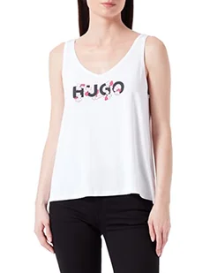 Hugo Boss Damski top kwiatowy, White100, L - Koszulki i topy damskie - miniaturka - grafika 1