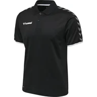 Koszulki męskie - Koszulka Polo Hummel Authentic Functional czarna r. L - miniaturka - grafika 1