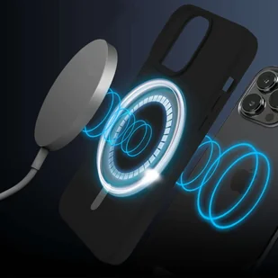 Etui do MagSafe Ultra Slim Mag Alogy do ładowarek Qi do Apple iPhone 13 Pro Czarne + Ładowarka indukcyjna + Szkło - Etui i futerały do telefonów - miniaturka - grafika 5