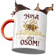 Kubki - Kubek Pomarańczowy Dla Niny Żony Przyjaciółki z Nadrukiem ze Zdjęciem + Opakowanie na prezent (wzór 02) - miniaturka - grafika 1