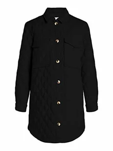 OBJECT Damska kurtka pikowana OBJVERA Owen Long Quilt Jacket NOOS czarna 34 - Kurtki damskie - miniaturka - grafika 1