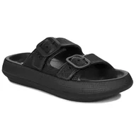 Klapki i japonki damskie - Tamaris Klapki damskie na platformie Black czarne-36 - miniaturka - grafika 1