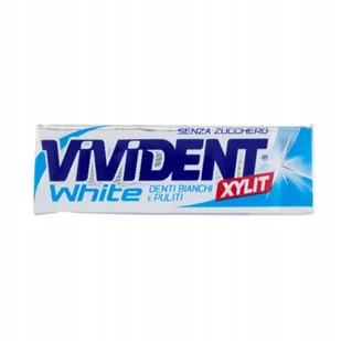 Guma do żucia bez cukru White Xylit 13,5g - Vivident włoskie - Gumy do żucia, lizaki, dropsy - miniaturka - grafika 1