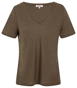Morgan Damska koszulka z krótkim rękawem z ornamentami DANIC Medium Khaki TXL, Organiczny, XL - Koszulki i topy damskie - miniaturka - grafika 1
