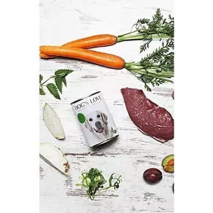 DOG'S LOVE WILD dziczyzna z marchewką, selerem, ziemniakami i śliwkami 400g - Mokra karma dla psów - miniaturka - grafika 3