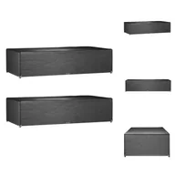 Pokrowce na meble ogrodowe - vidaXL Pokrowce na meble ogrodowe 2 szt. 12 oczek 315x160x75 cm Prostokątne - Pokrowce ochronne na meble ogrodowe - miniaturka - grafika 1