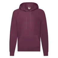 Bluzy męskie - Lekka Bluza Męska Z Kapturem Lightweight Hooded Sweat Burgundowy r. XL - miniaturka - grafika 1