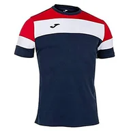 Koszulki męskie - Joma T-shirt męski Crew Iv Equip M/C niebieski granatowy/czerwony S 101534.336 - miniaturka - grafika 1