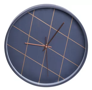Zegar ścienny okrągły nowoczesny, czarny, śr. 30 cm - Zegary - miniaturka - grafika 1