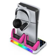Akcesoria do Playstation - Stacja dokująca DOBE TP5-3557 RGB do PS5 - miniaturka - grafika 1