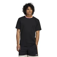Koszulki męskie - Koszulka męska adidas GN5627 RIB DETAIL SS T Czarna - miniaturka - grafika 1